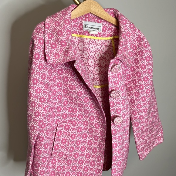 Vintage Elliott Lauren cotton blend blazer - Size 6 - Picture 8 of 10